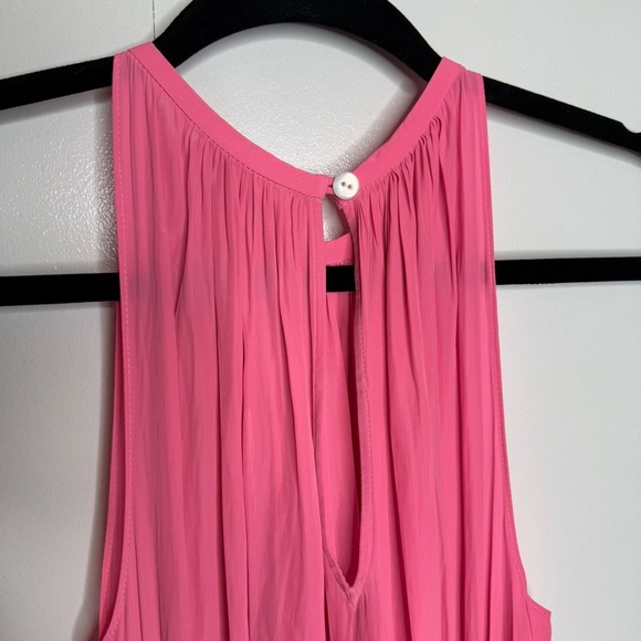 Ramy Brook - Tilly Smocked Mini Dress high neck pink eyelet - XS NWT - Picture 9 of 12